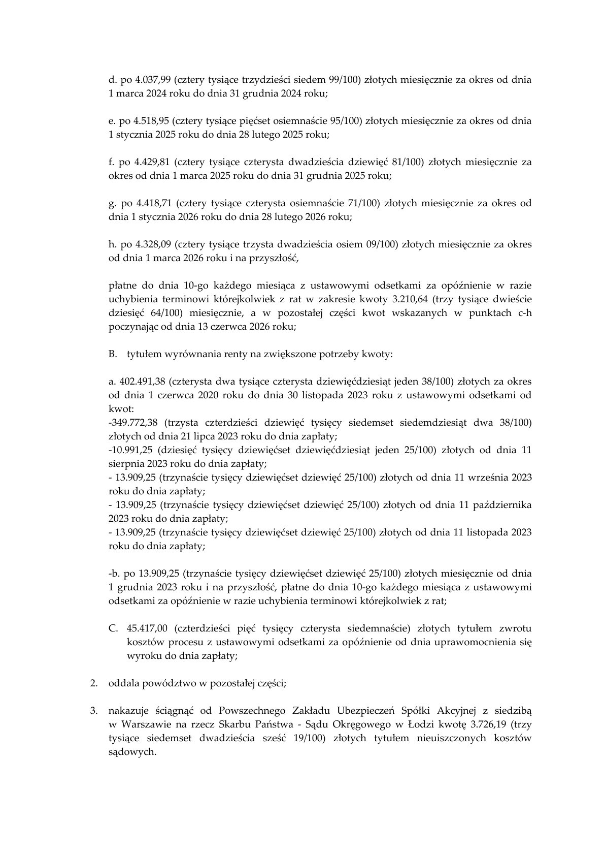 Renta odszkodowawcza