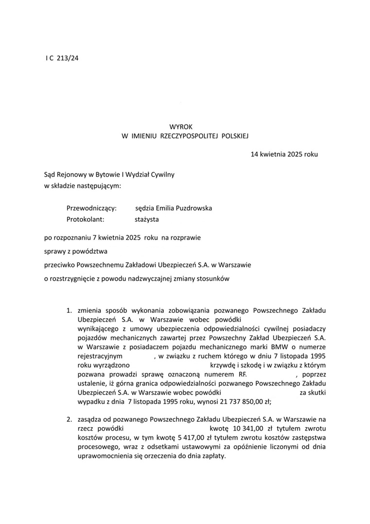 Wyrok Suma Gwarancyjna 14042025